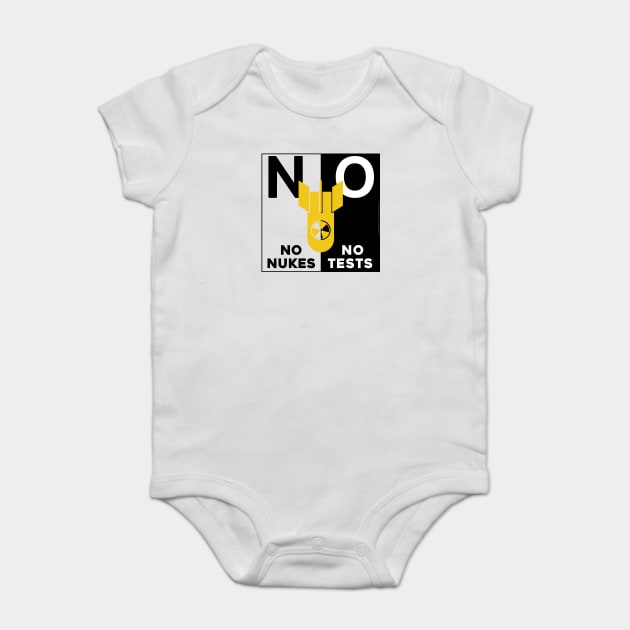 No Nukes Baby Bodysuit by Timeless Chaos